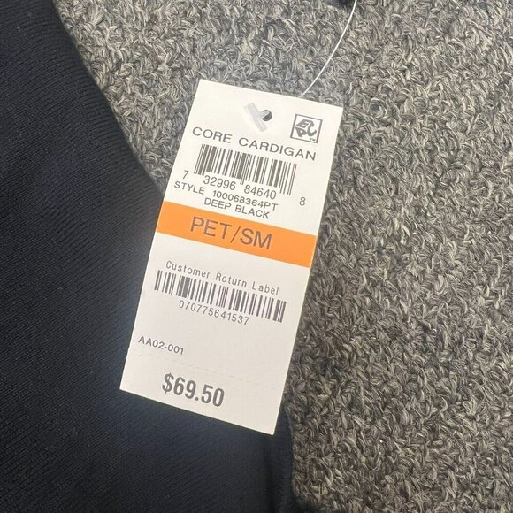 Alfani Womens Black Striped Open Front Dolman Sleeve Wrap Cardigan Sweater PS - Picture 8 of 16